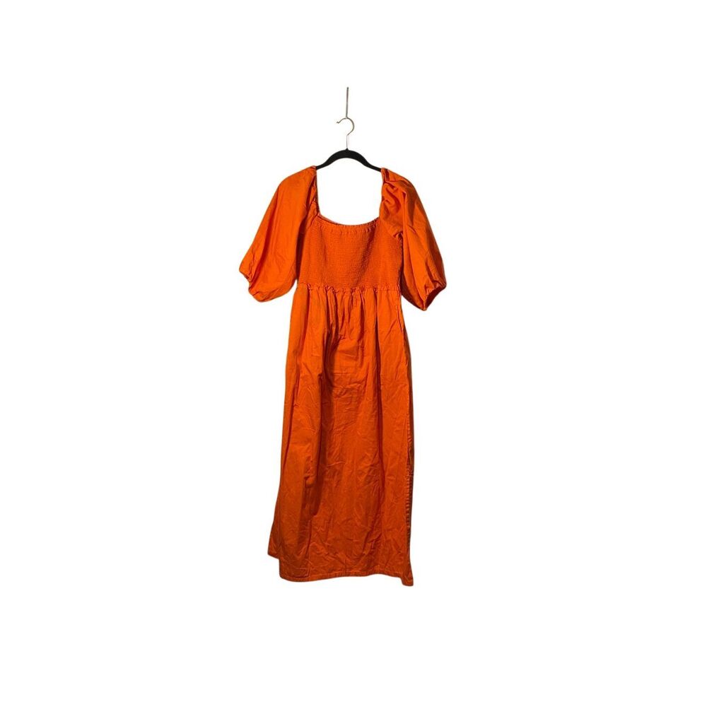 Free assembly women’s Smocked, dark orange, convertible sleeve large - Picture 3 of 5